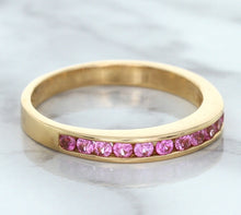 Load image into Gallery viewer, 0.35ctw Round Pink Sapphire Ring in 14K Rose Gold