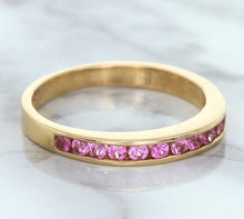Load image into Gallery viewer, 0.35ctw Round Pink Sapphire Ring in 14K Rose Gold