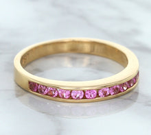 Load image into Gallery viewer, 0.35ctw Round Pink Sapphire Ring in 14K Rose Gold