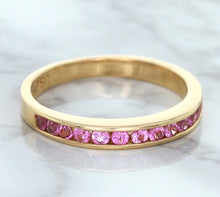 Load image into Gallery viewer, 0.35ctw Round Pink Sapphire Ring in 14K Rose Gold