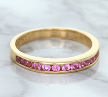 Load image into Gallery viewer, 0.35ctw Round Pink Sapphire Ring in 14K Rose Gold