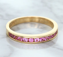 Load image into Gallery viewer, 0.35ctw Round Pink Sapphire Ring in 14K Rose Gold