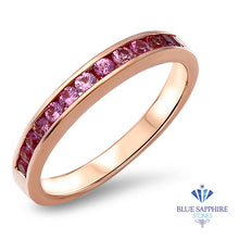 Load image into Gallery viewer, 0.35ctw Round Pink Sapphire Ring in 14K Rose Gold
