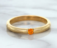 Load image into Gallery viewer, 0.10ct Round Orange Sapphire Ring in 14K Rose Gold