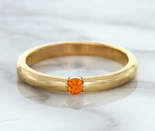Load image into Gallery viewer, 0.10ct Round Orange Sapphire Ring in 14K Rose Gold