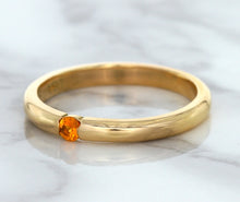 Load image into Gallery viewer, 0.10ct Round Orange Sapphire Ring in 14K Rose Gold