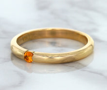 Load image into Gallery viewer, 0.10ct Round Orange Sapphire Ring in 14K Rose Gold