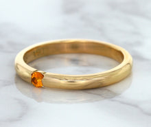 Load image into Gallery viewer, 0.10ct Round Orange Sapphire Ring in 14K Rose Gold