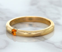 Load image into Gallery viewer, 0.10ct Round Orange Sapphire Ring in 14K Rose Gold