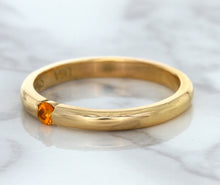 Load image into Gallery viewer, 0.10ct Round Orange Sapphire Ring in 14K Rose Gold
