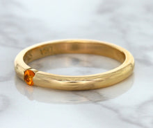 Load image into Gallery viewer, 0.10ct Round Orange Sapphire Ring in 14K Rose Gold