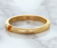 Load image into Gallery viewer, 0.10ct Round Orange Sapphire Ring in 14K Rose Gold