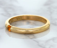 Load image into Gallery viewer, 0.10ct Round Orange Sapphire Ring in 14K Rose Gold