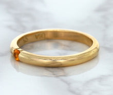 Load image into Gallery viewer, 0.10ct Round Orange Sapphire Ring in 14K Rose Gold