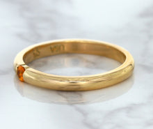 Load image into Gallery viewer, 0.10ct Round Orange Sapphire Ring in 14K Rose Gold
