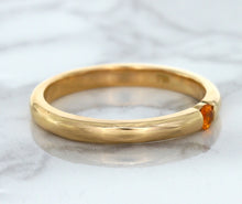Load image into Gallery viewer, 0.10ct Round Orange Sapphire Ring in 14K Rose Gold