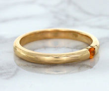 Load image into Gallery viewer, 0.10ct Round Orange Sapphire Ring in 14K Rose Gold
