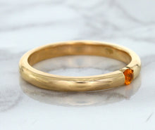 Load image into Gallery viewer, 0.10ct Round Orange Sapphire Ring in 14K Rose Gold