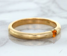 Load image into Gallery viewer, 0.10ct Round Orange Sapphire Ring in 14K Rose Gold