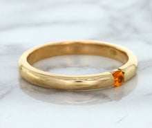 Load image into Gallery viewer, 0.10ct Round Orange Sapphire Ring in 14K Rose Gold