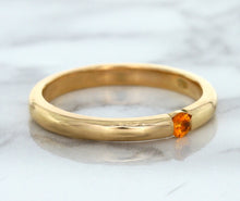 Load image into Gallery viewer, 0.10ct Round Orange Sapphire Ring in 14K Rose Gold