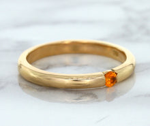 Load image into Gallery viewer, 0.10ct Round Orange Sapphire Ring in 14K Rose Gold