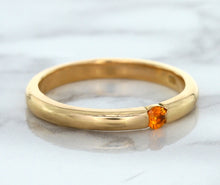 Load image into Gallery viewer, 0.10ct Round Orange Sapphire Ring in 14K Rose Gold