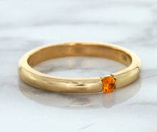 Load image into Gallery viewer, 0.10ct Round Orange Sapphire Ring in 14K Rose Gold