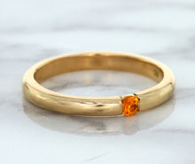 Load image into Gallery viewer, 0.10ct Round Orange Sapphire Ring in 14K Rose Gold