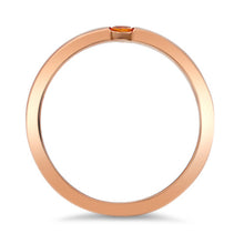 Load image into Gallery viewer, 0.10ct Round Orange Sapphire Ring in 14K Rose Gold