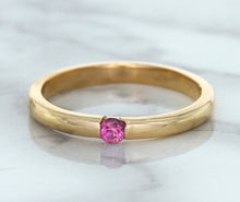 Load image into Gallery viewer, 0.10ct Round Pink Sapphire Ring in 14K Rose Gold