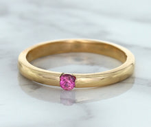 Load image into Gallery viewer, 0.10ct Round Pink Sapphire Ring in 14K Rose Gold