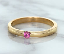 Load image into Gallery viewer, 0.10ct Round Pink Sapphire Ring in 14K Rose Gold