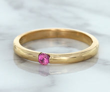Load image into Gallery viewer, 0.10ct Round Pink Sapphire Ring in 14K Rose Gold