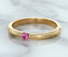 Load image into Gallery viewer, 0.10ct Round Pink Sapphire Ring in 14K Rose Gold