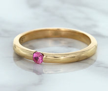 Load image into Gallery viewer, 0.10ct Round Pink Sapphire Ring in 14K Rose Gold