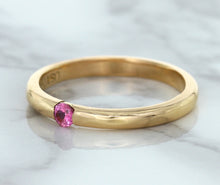 Load image into Gallery viewer, 0.10ct Round Pink Sapphire Ring in 14K Rose Gold