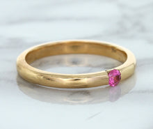 Load image into Gallery viewer, 0.10ct Round Pink Sapphire Ring in 14K Rose Gold
