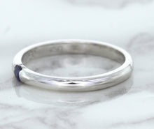 Load image into Gallery viewer, 0.10ct Round Blue Sapphire Ring in 18K White Gold