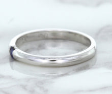 Load image into Gallery viewer, 0.10ct Round Blue Sapphire Ring in 18K White Gold