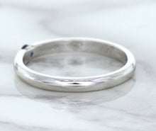 Load image into Gallery viewer, 0.10ct Round Blue Sapphire Ring in 18K White Gold