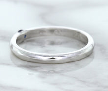 Load image into Gallery viewer, 0.10ct Round Blue Sapphire Ring in 18K White Gold