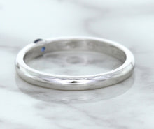 Load image into Gallery viewer, 0.10ct Round Blue Sapphire Ring in 18K White Gold