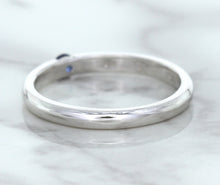 Load image into Gallery viewer, 0.10ct Round Blue Sapphire Ring in 18K White Gold
