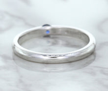 Load image into Gallery viewer, 0.10ct Round Blue Sapphire Ring in 18K White Gold