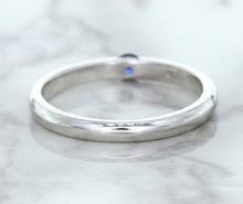 Load image into Gallery viewer, 0.10ct Round Blue Sapphire Ring in 18K White Gold