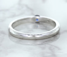 Load image into Gallery viewer, 0.10ct Round Blue Sapphire Ring in 18K White Gold