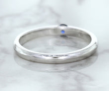 Load image into Gallery viewer, 0.10ct Round Blue Sapphire Ring in 18K White Gold