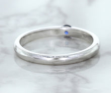 Load image into Gallery viewer, 0.10ct Round Blue Sapphire Ring in 18K White Gold