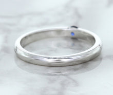Load image into Gallery viewer, 0.10ct Round Blue Sapphire Ring in 18K White Gold